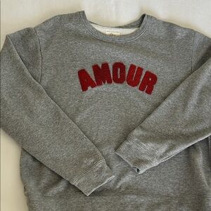 Gray 'Amour' Sweatsirt, XL, Valentine's Day